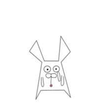 Transparent rabbit sticker #7199944