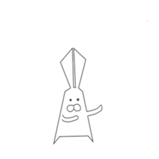 Transparent rabbit sticker #7199945
