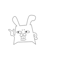 Transparent rabbit sticker #7199947