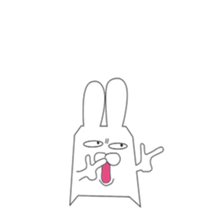 Transparent rabbit sticker #7199948