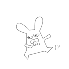 Transparent rabbit sticker #7199949