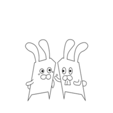 Transparent rabbit sticker #7199954