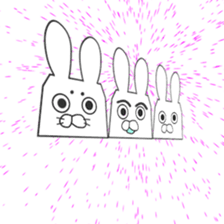 Transparent rabbit sticker #7199957