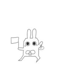 Transparent rabbit sticker #7199959