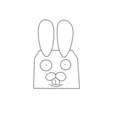 Transparent rabbit sticker #7199960