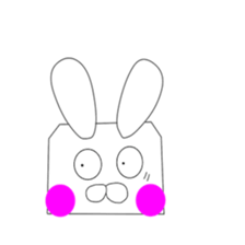 Transparent rabbit sticker #7199961