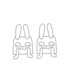Transparent rabbit sticker #7199964