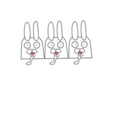 Transparent rabbit sticker #7199966