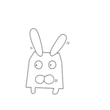 Transparent rabbit sticker #7199968