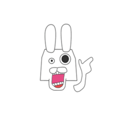 Transparent rabbit sticker #7199972