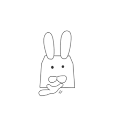 Transparent rabbit sticker #7199974