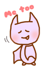 pretty cat and rabbit and bat sticker #7200820