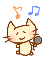 pretty cat and rabbit and bat sticker #7200840