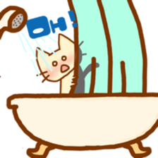 pretty cat and rabbit and bat sticker #7200843