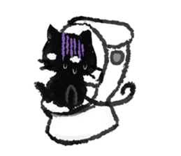Ugly Black Cat sticker #7203561