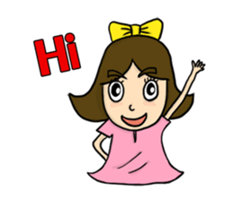 Bow imagination girl 100% (EN) sticker #7203856