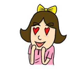 Bow imagination girl 100% (EN) sticker #7203860