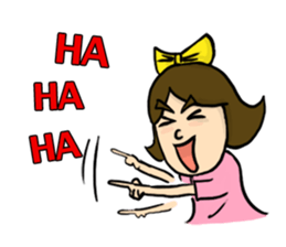 Bow imagination girl 100% (EN) sticker #7203861