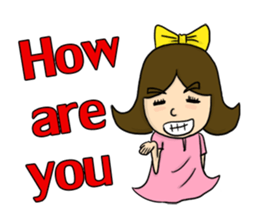 Bow imagination girl 100% (EN) sticker #7203862