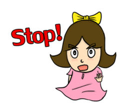 Bow imagination girl 100% (EN) sticker #7203863