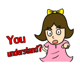 Bow imagination girl 100% (EN) sticker #7203865