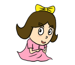 Bow imagination girl 100% (EN) sticker #7203866