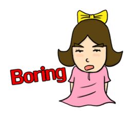 Bow imagination girl 100% (EN) sticker #7203868