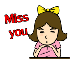 Bow imagination girl 100% (EN) sticker #7203873