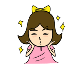 Bow imagination girl 100% (EN) sticker #7203874
