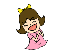 Bow imagination girl 100% (EN) sticker #7203875