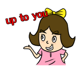 Bow imagination girl 100% (EN) sticker #7203876