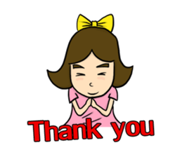 Bow imagination girl 100% (EN) sticker #7203877