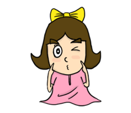 Bow imagination girl 100% (EN) sticker #7203878