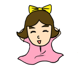 Bow imagination girl 100% (EN) sticker #7203880