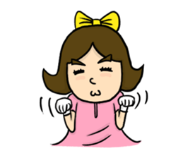 Bow imagination girl 100% (EN) sticker #7203881