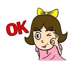 Bow imagination girl 100% (EN) sticker #7203882