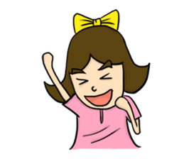 Bow imagination girl 100% (EN) sticker #7203883