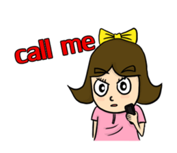 Bow imagination girl 100% (EN) sticker #7203884