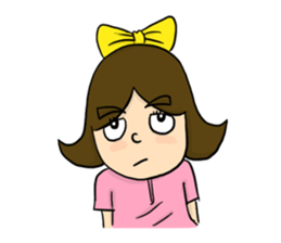 Bow imagination girl 100% (EN) sticker #7203886