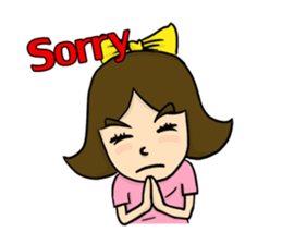 Bow imagination girl 100% (EN) sticker #7203887