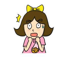 Bow imagination girl 100% (EN) sticker #7203889