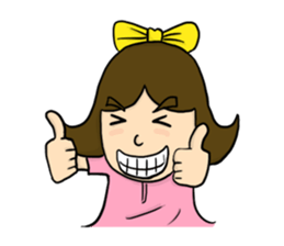 Bow imagination girl 100% (EN) sticker #7203890