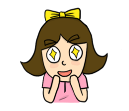 Bow imagination girl 100% (EN) sticker #7203892