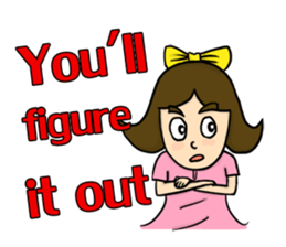 Bow imagination girl 100% (EN) sticker #7203893