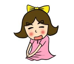 Bow imagination girl 100% (EN) sticker #7203894