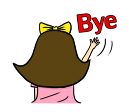 Bow imagination girl 100% (EN) sticker #7203895