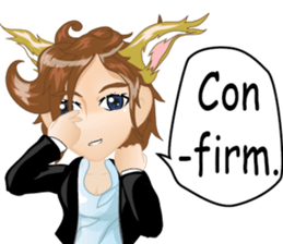 cartoon little cat girl v.0012 sticker #7204857