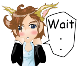 cartoon little cat girl v.0012 sticker #7204861