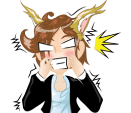 cartoon little cat girl v.0012 sticker #7204862