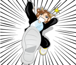 cartoon little cat girl v.0012 sticker #7204866